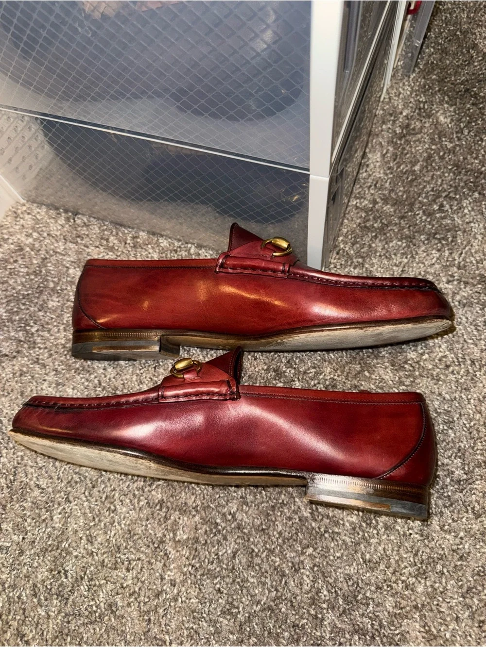 Gucci Men's 1953 HorseBit Loafers in Oxblood Red